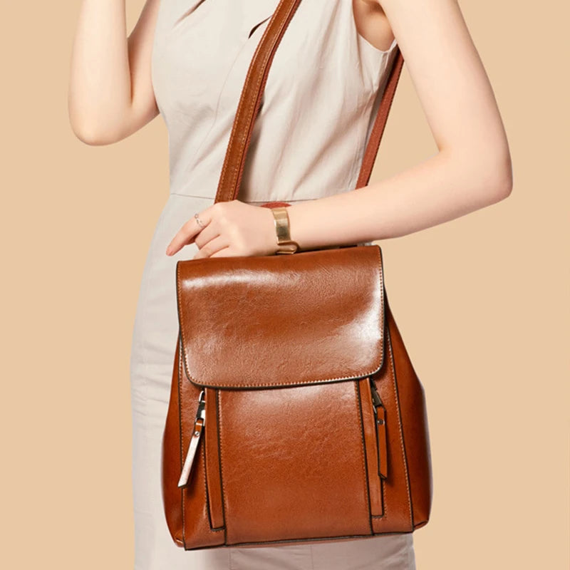 Sac À Dos Cuir Femme Léonie