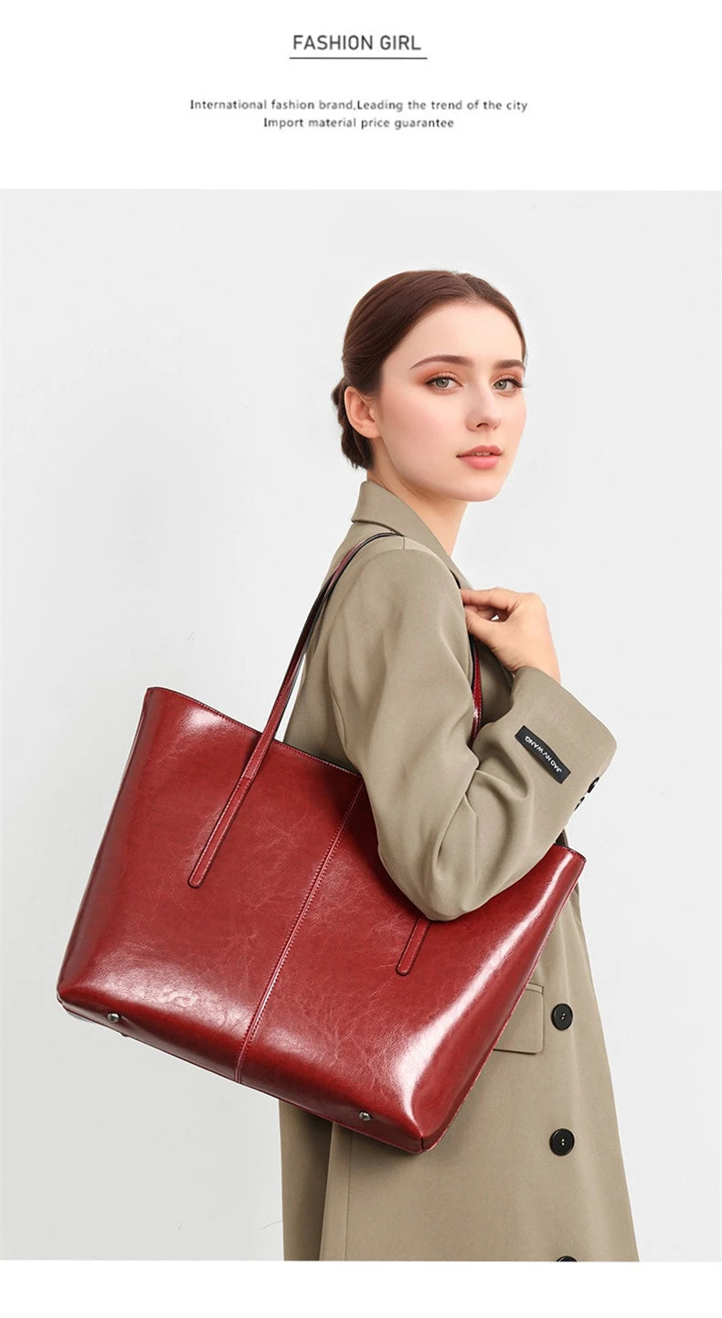 Sac Cabas Cuir Femme Solveig