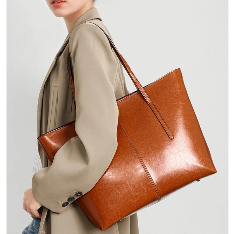 Sac Cabas Cuir Femme Solveig