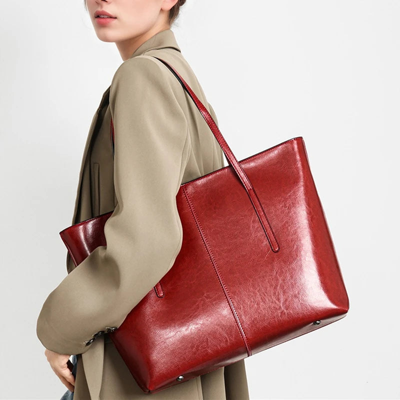 Sac Cabas Cuir Femme Solveig