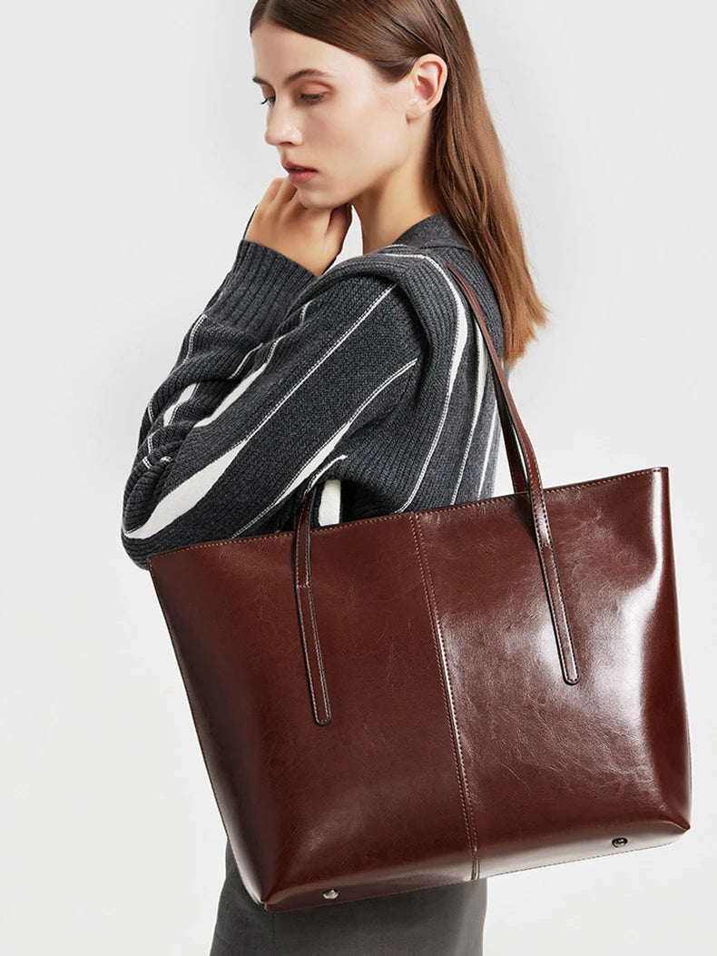 Sac Cabas Cuir Femme Solveig