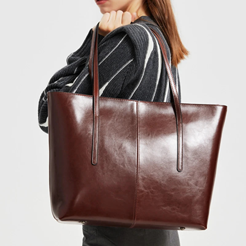 Sac Cabas Cuir Femme Solveig
