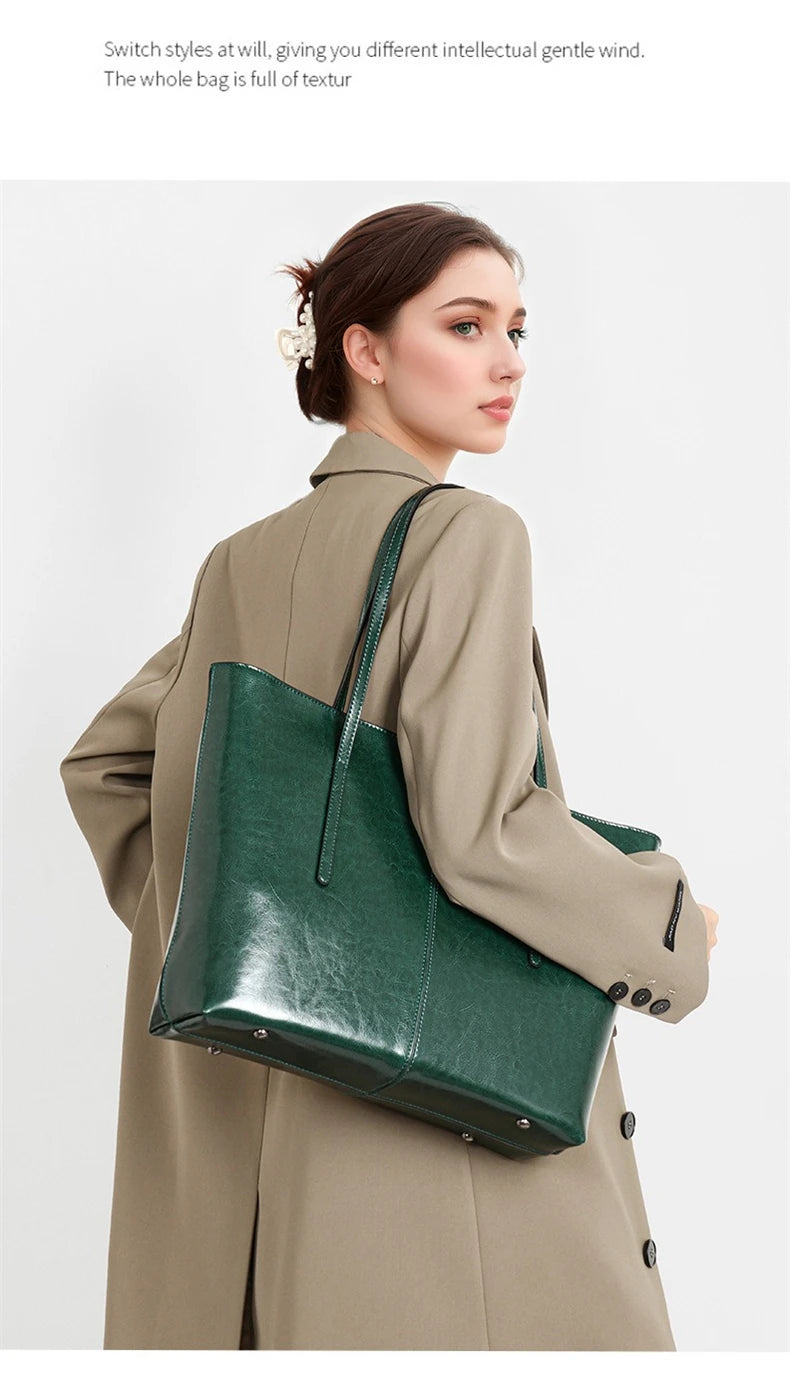 Sac Cabas Cuir Femme Solveig