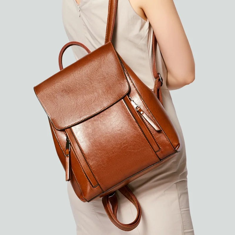 Sac À Dos Cuir Femme Léonie
