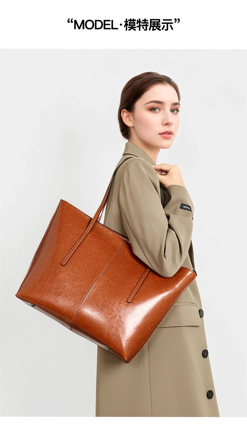 Sac Cabas Cuir Femme Solveig