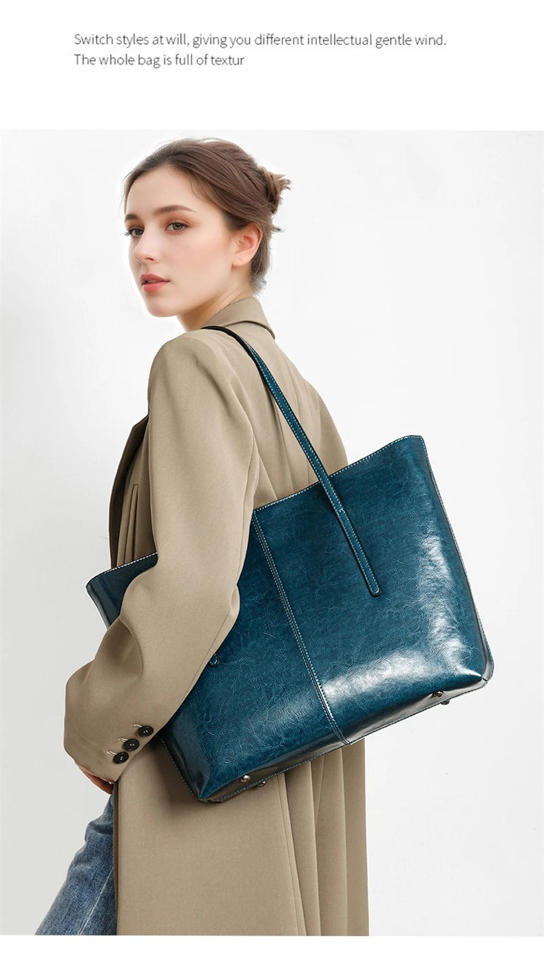 Sac Cabas Cuir Femme Solveig