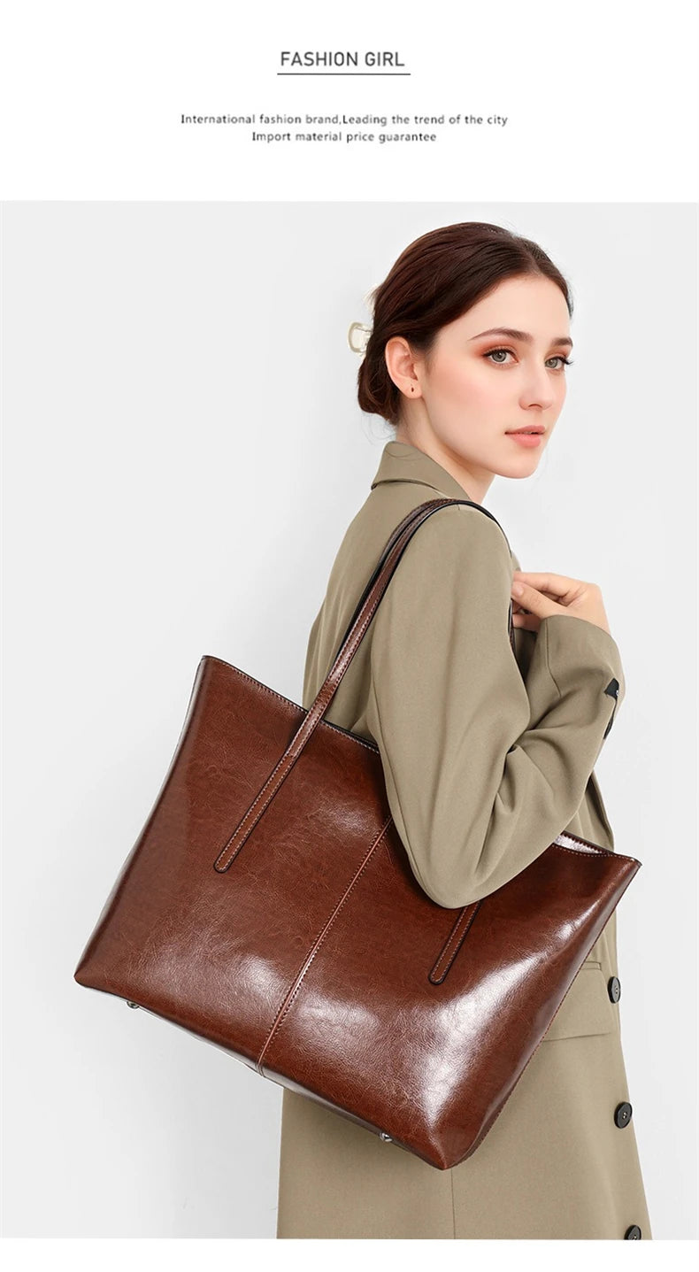 Sac Cabas Cuir Femme Solveig