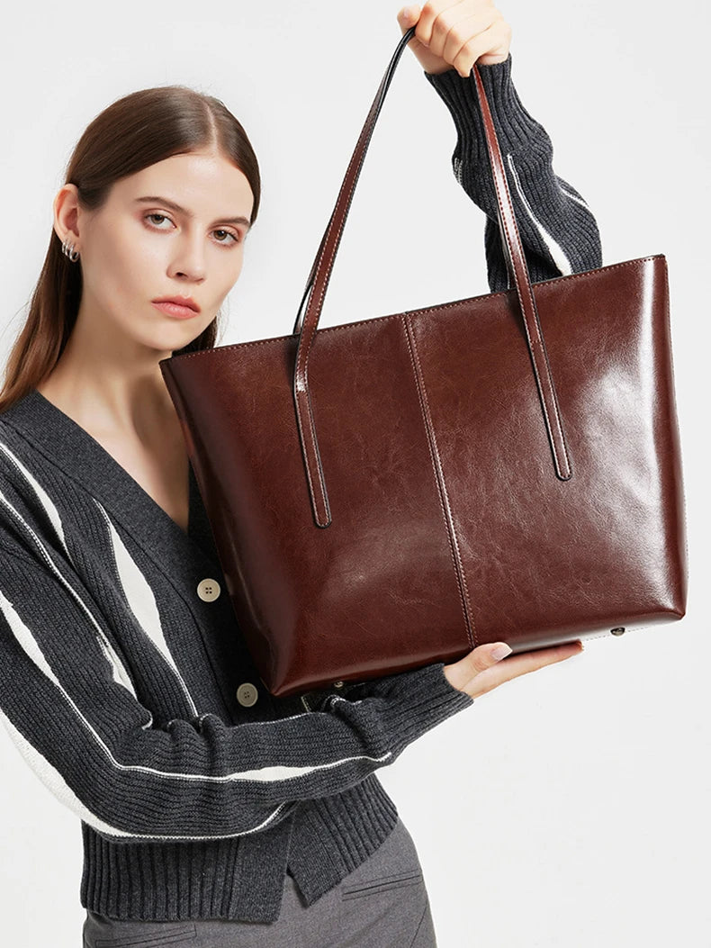 Sac Cabas Cuir Femme Solveig