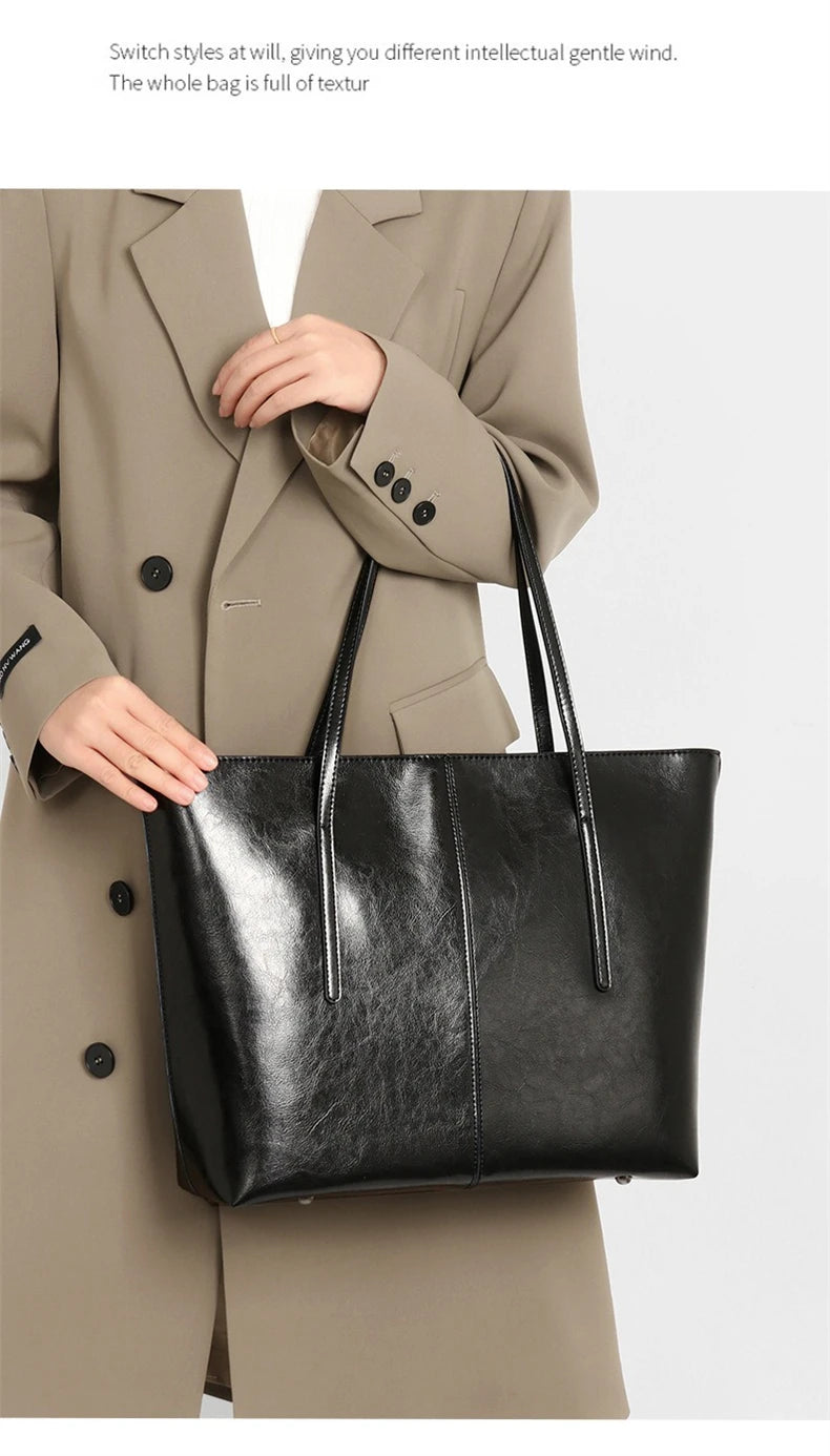 Sac Cabas Cuir Femme Solveig