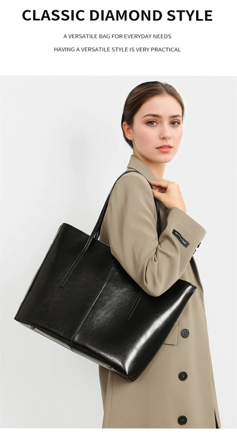 Sac Cabas Cuir Femme Solveig