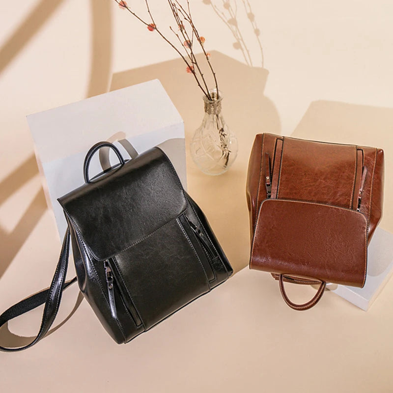 Sac À Dos Cuir Femme Léonie