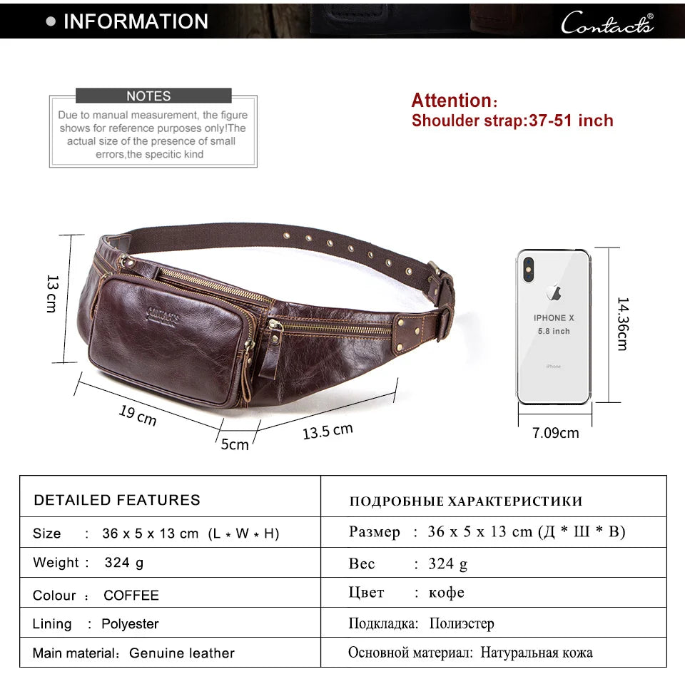 Sac Banane Cuir Homme Nolan